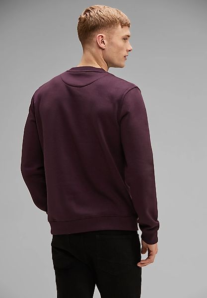 STREET ONE MEN Sweatshirt, in Unifarbe günstig online kaufen