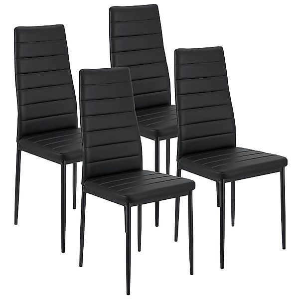 Juskys Esszimmerstuhl Loja 4er Set Schwarz günstig online kaufen