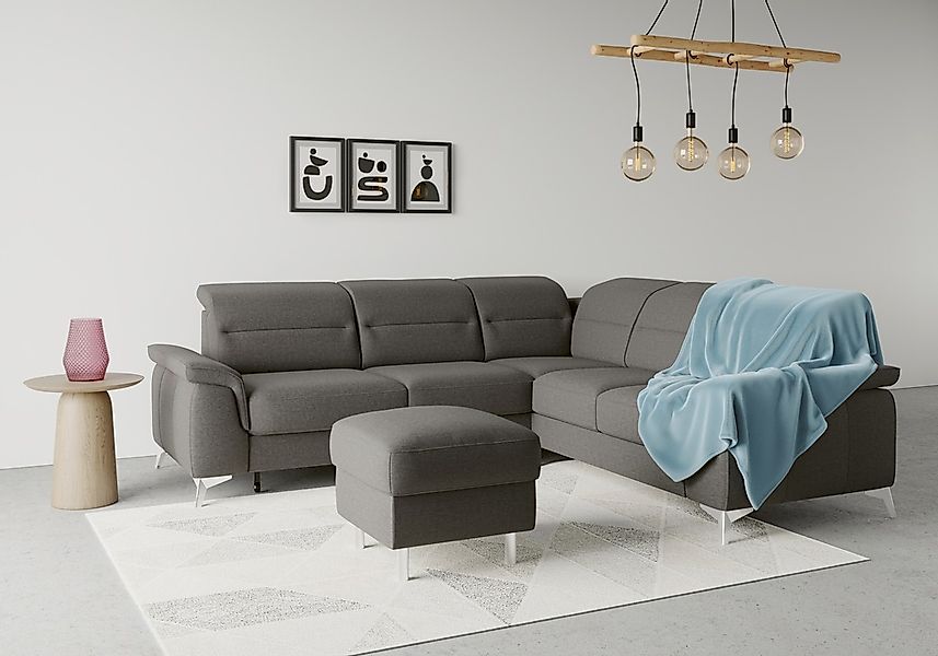 sit&more Ecksofa "Sinatra L-Form" optional mit Kopfteilverstellung und Armt günstig online kaufen