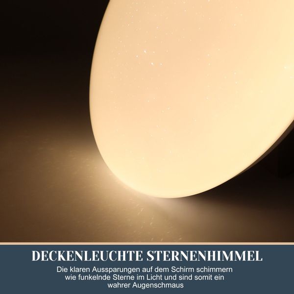 Nettlife LED Deckenleuchte Sternenhimmel Weiß Schlafzimmer günstig online kaufen