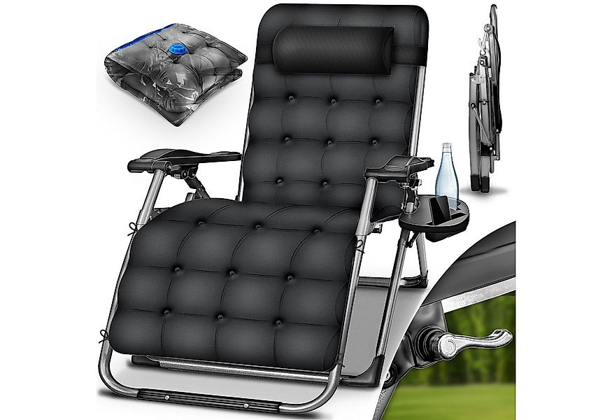 tillvex Gartenliege tillvex® Liegestuhl klappbar bis 200 kg, Sonnenliege we günstig online kaufen