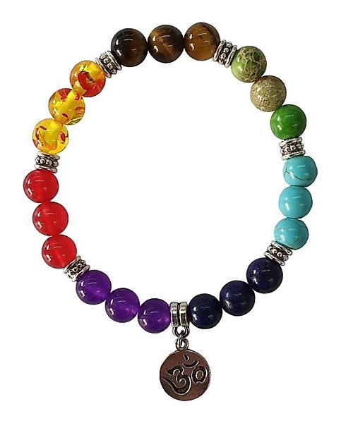Saraswati Armband Armband "Om" Chakra Edelsteine mit Metall Anhänger, 6cm f günstig online kaufen