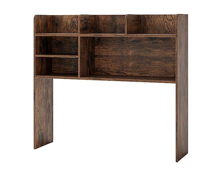 COSTWAY Regal-Schreibtisch, Aufsatzregal mit 6 Ablagen, Holz 94x24x85cm günstig online kaufen
