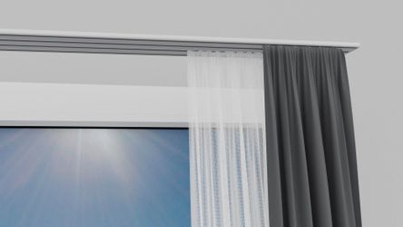 indeko Vorhangschiene "Wendeschiene" 3 läufig-läufig Innenlaufschiene 1- bi günstig online kaufen