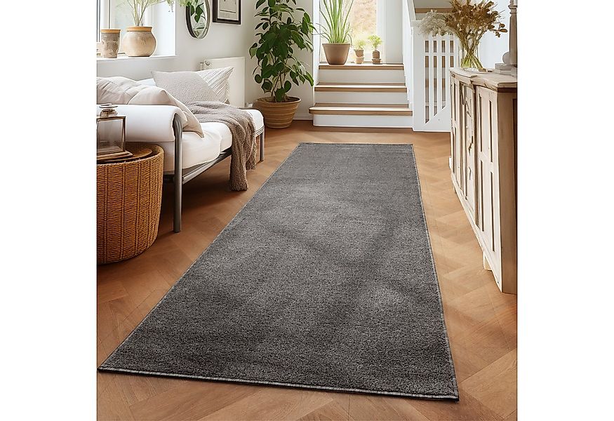 Carpettex Veloursteppich Unicolor - Einfarbig, Läufer, Höhe: 11 mm, Einfarb günstig online kaufen