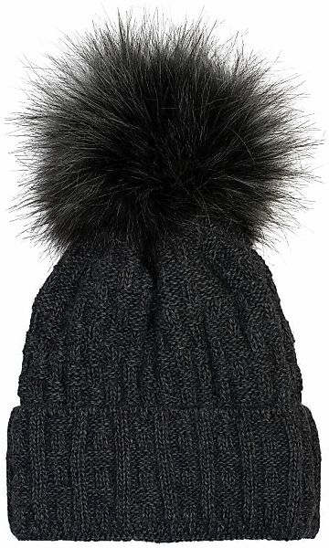 styleBREAKER Bommelmütze "Strick Bommelmütze mit Flecht Muster" 1 Stk. günstig online kaufen