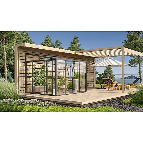 Vitavia Gewächshaus Athena 7000 Schwarz 7 m² günstig online kaufen
