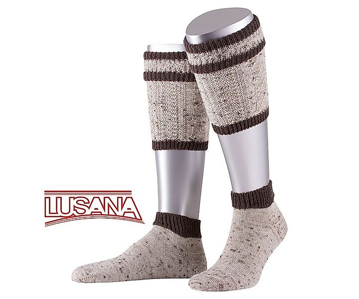 Lusana Trachtensocken 2-teiliges Loferl-Set - natur/braun günstig online kaufen