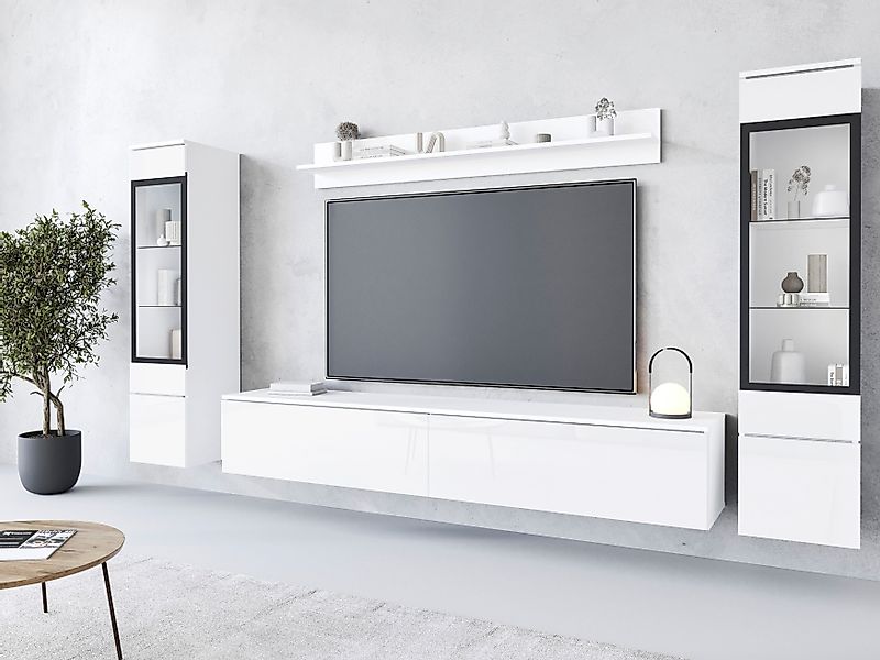 INOSIGN Wohnwand "VERA II" Komplett-Set, 4 tlg. Mediawand 260 cm, Vitrine m günstig online kaufen