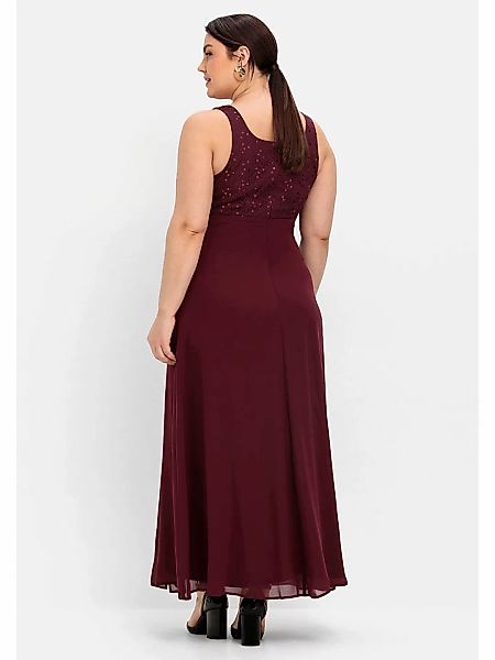 Sheego Abendkleid "Große Größen", mit floraler Spitze günstig online kaufen