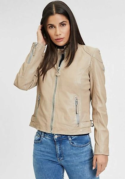 Mauritius Lederjacke GWFaiza mit Patch-Design am Ellenbogen günstig online kaufen