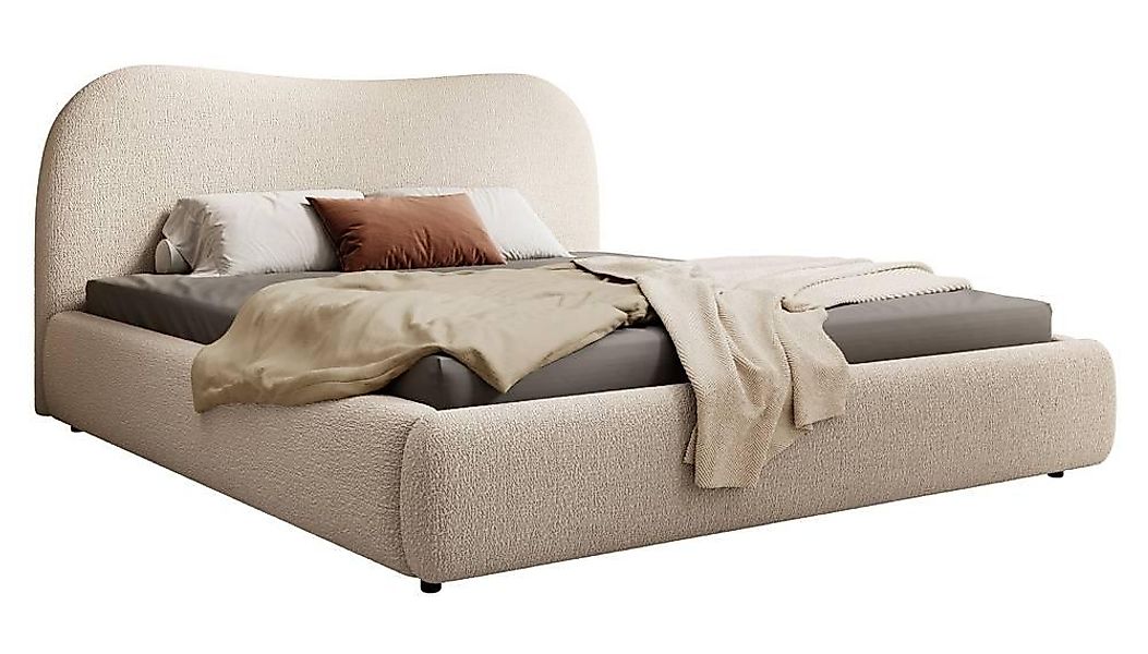 NADUVI Collection | Bettgestell Sombala Bouclé 140 x 200 cm günstig online kaufen