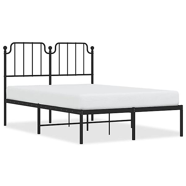 vidaXL Bettgestell mit Kopfteil Metall Schwarz 120x200 cm Modell 111930667 günstig online kaufen