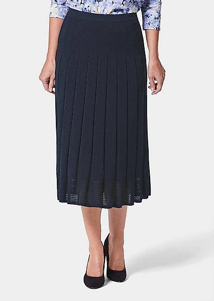 GOLDNER Strickrock Kurzgröße: Strickrock mit Falten, Ajourabschluss günstig online kaufen