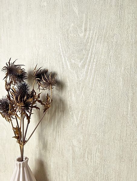 Newroom Vliestapete, Creme Tapete Modern Holz günstig online kaufen