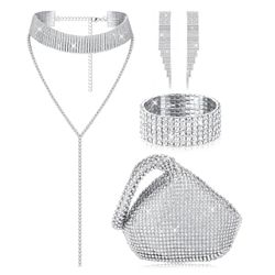 Coonoor Schmuckset 4-teiliges Damen Kristall Schmuckset, günstig online kaufen