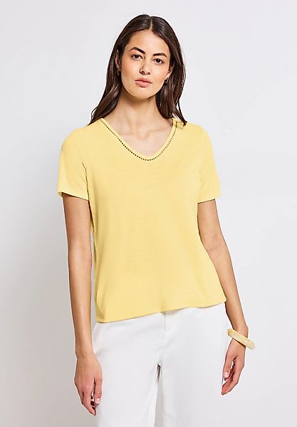 STREET ONE T-Shirt, aus elastischem Materialmix günstig online kaufen