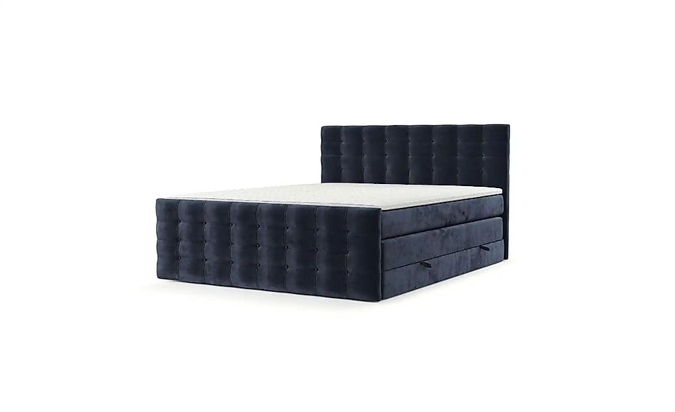 Boxspringbett mit Stauraum   ¦ blau ¦ Maße (cm): B: 182 H: 120 Betten > Kom günstig online kaufen
