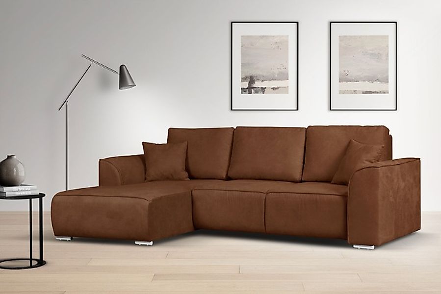 OTTO home Ecksofa »BEATRICE optionale Schlafsofa mit Bettkasten, B/T/H: 265 günstig online kaufen