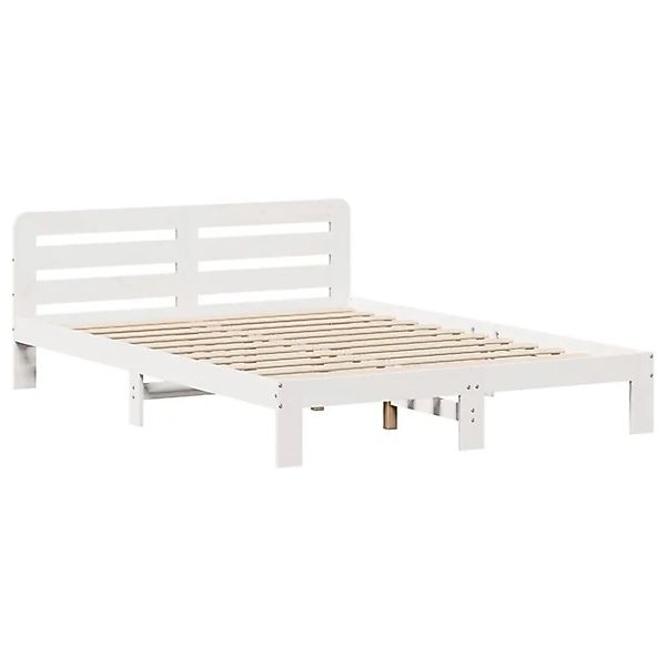 vidaXL Massivholzbett ohne Matratze Weiß 160x200 cm Kiefernholz 855556 günstig online kaufen