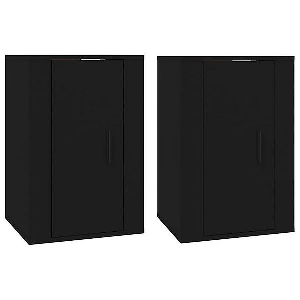 furnicato TV-Schrank TV-Wandschränke 2 Stk. Schwarz 40x34,5x60 cm (1-St) günstig online kaufen