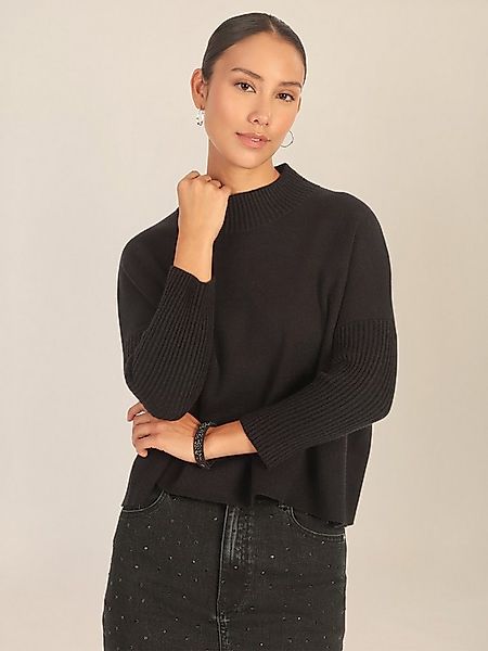 Apart Stehkragenpullover mit Stehkragen und Rippenstruktur günstig online kaufen