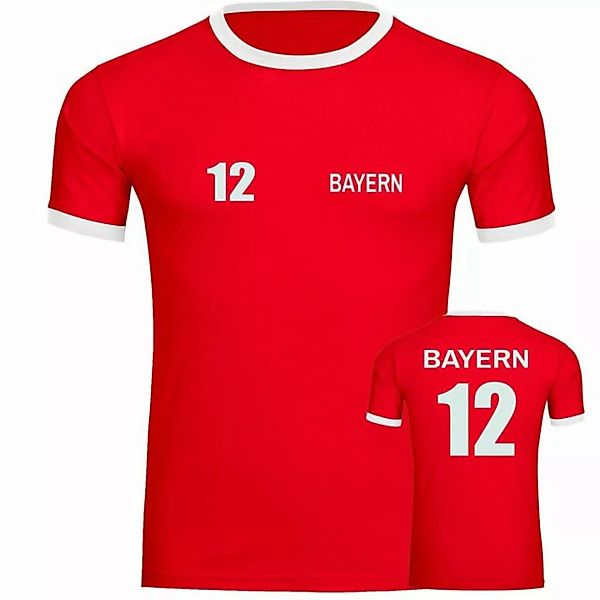 multifanshop T-Shirt Kontrast Bayern - Trikot 12 - Männer günstig online kaufen
