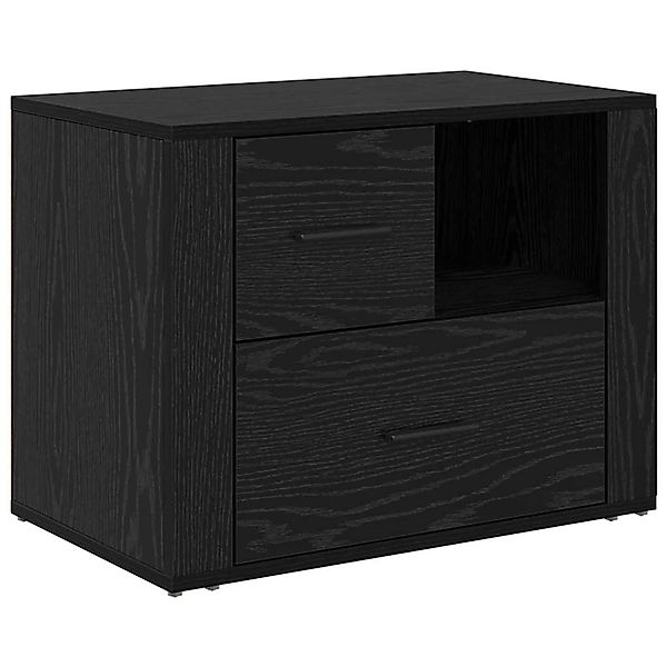 vidaXL Nachttisch Schwarz Eichen-Optik 60 x 36 x 45 cm Holzwerkstoff 881089 günstig online kaufen