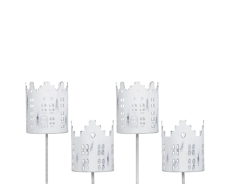 matches21 HOME & HOBBY Kerzenhalter Kerzenhalter 4er Set Metall Kerzen-Stec günstig online kaufen