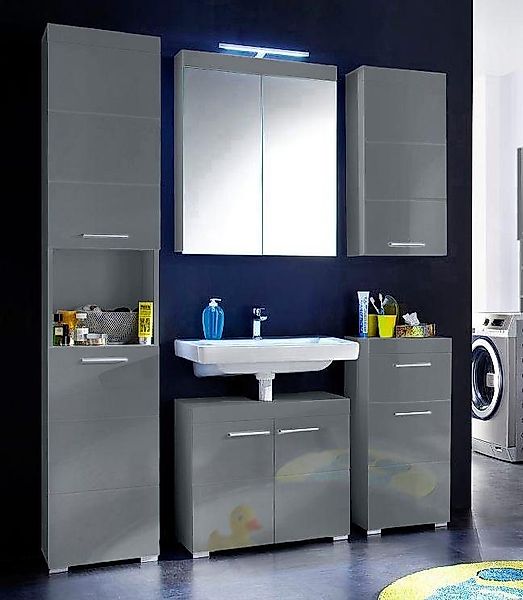 welltime Badmöbel-Set Avena, (Set, 5-St), Set: Hochschrank, Spiegelschrank, günstig online kaufen