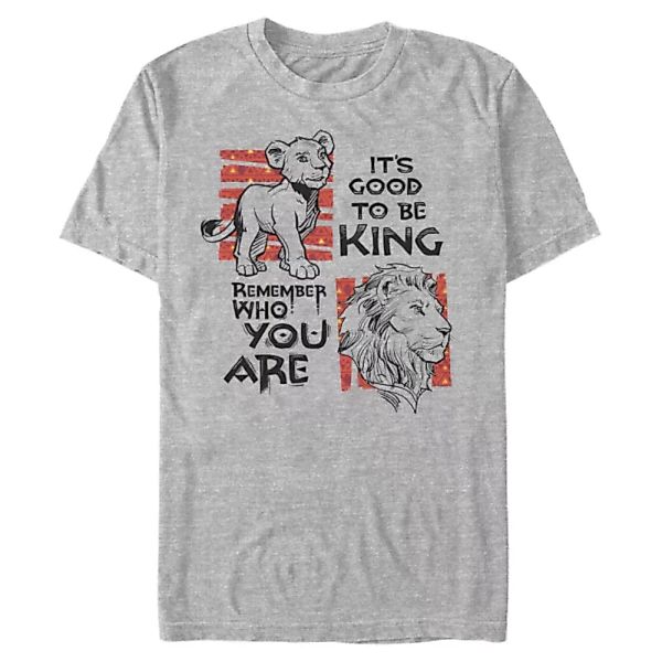 Disney - Der König der Löwen - Simba & Mufasa Simba Text - Männer T-Shirt günstig online kaufen