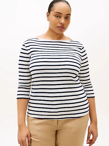 Tommy Hilfiger Curve T-Shirt "CRV SLIM CODY BOAT-NK 3/4SLV" günstig online kaufen