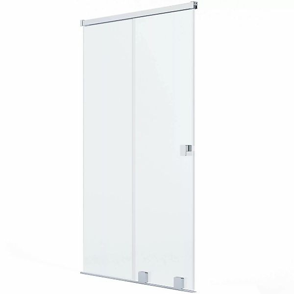 Schöner Wohnen Dusch-Schiebetür mit Festteil Silbermatt 110 cm x 200 cm günstig online kaufen