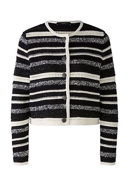 Oui Strickjacke Strickjacke Baumwollmischung mit Glanzgarn günstig online kaufen