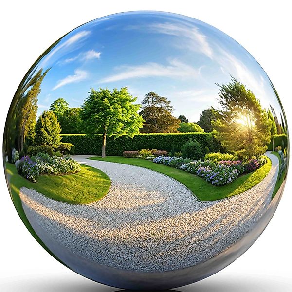 Intergarden Dekokugel Garten Ø 30 cm Edelstahlkugel Winterfest für Außen Te günstig online kaufen