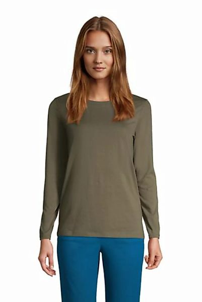 Supima-Shirt, Langarm, Damen, Größe: 48-50 Normal, Grün, Baumwolle, by Land günstig online kaufen