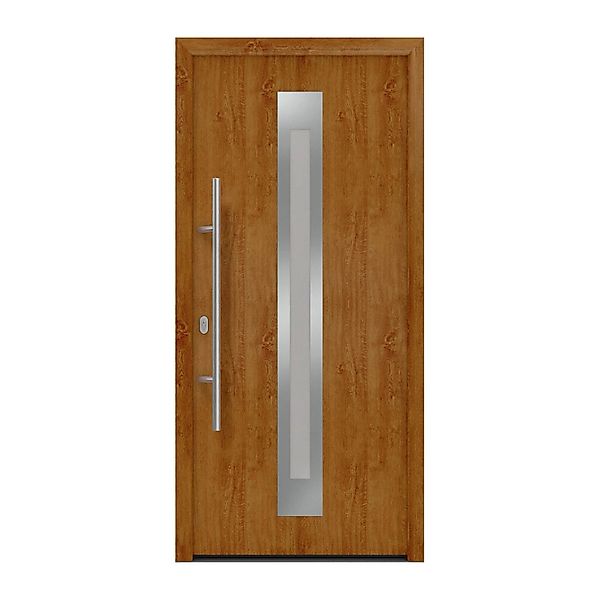 EcoStar Haustür Isopro IP 770S Golden Oak 110 cm x 210 cm DIN L günstig online kaufen