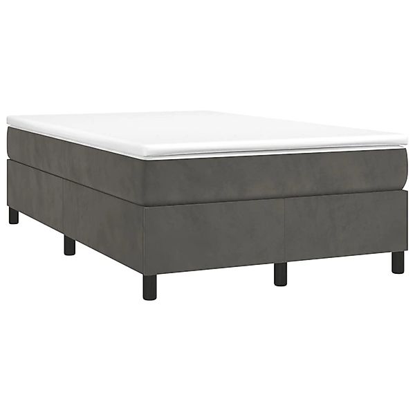 vidaXL Boxspringbett mit Matratze Dunkelgrau 120x190 cm Samt 3269704 günstig online kaufen
