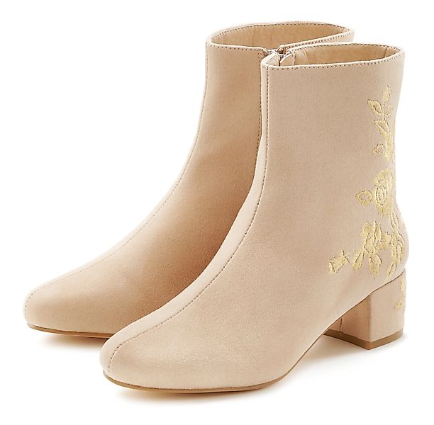 LASCANA Stiefelette mit floralem Muster, Stiefel, günstig online kaufen