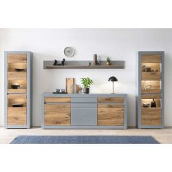 Wohnzimmer Schränke in Zinneichefarben Platingrau (vierteilig) günstig online kaufen