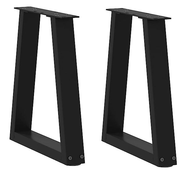 vidaXL Tischbein Couchtischbeine V-Form 2 Stück Schwarz 28x(42-43,3) cm Sta günstig online kaufen