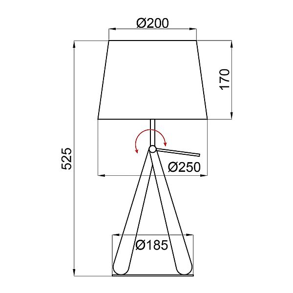 Tischleuchte Zazou LT weiß / holz hell günstig online kaufen