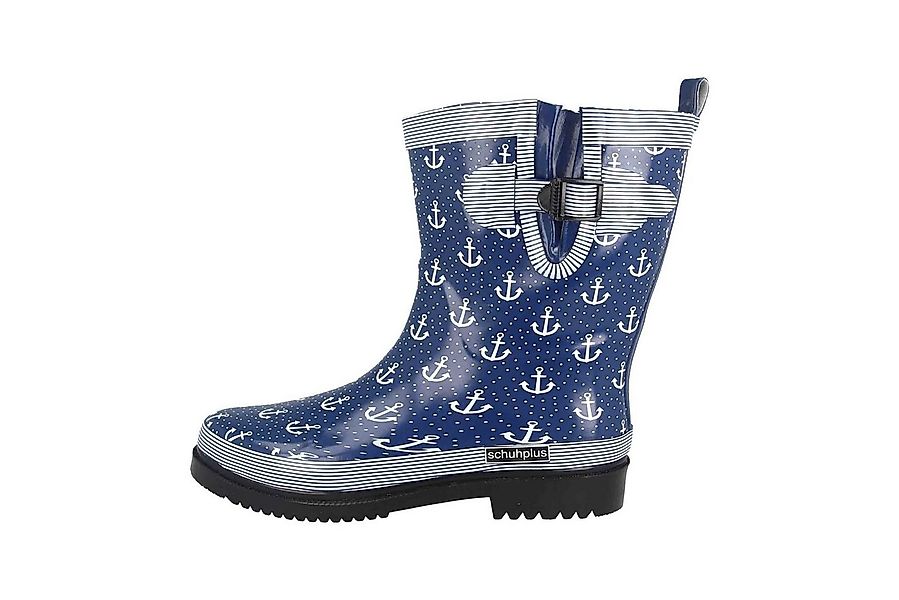 SCHUHPLUS Marleen-Blau-Weiß Gummistiefel günstig online kaufen