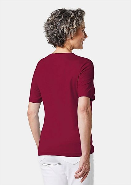 GOLDNER Langarm-Poloshirt "Kurzgröße Basic Baumwollshirt mit kurzem Arm" Oh günstig online kaufen
