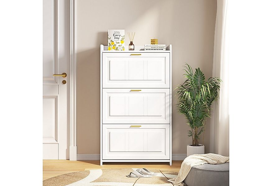 MODFU Schuhschrank Kompakter Flurschuhschrank, platzsparend 24 cm tief (Woh günstig online kaufen