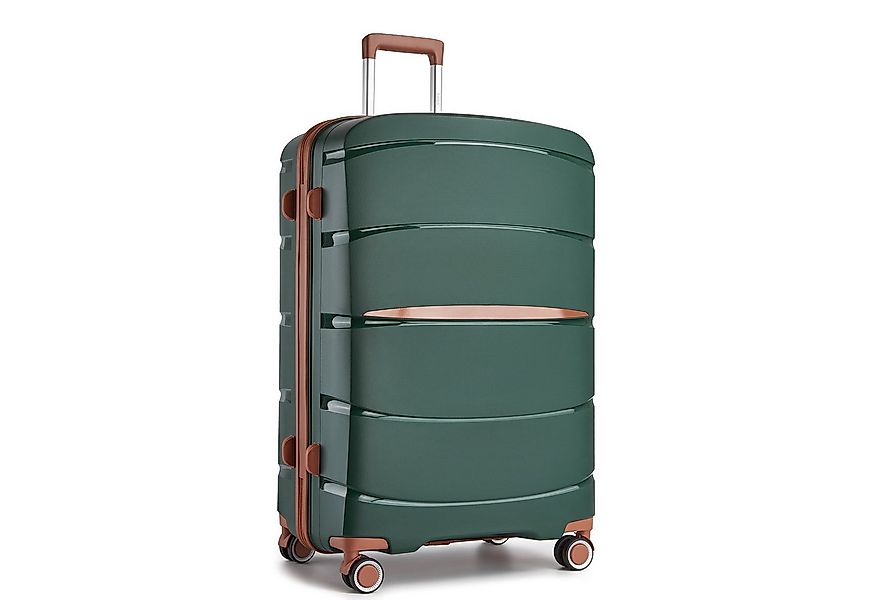 KONO Handgepäckkoffer PP – Kabinenkoffer mit TSA-Schloss & stylischen Braun günstig online kaufen