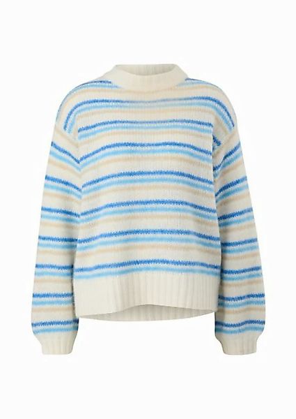 comma casual identity Langarmshirt Gestreifter Strickpullover aus Alpakamix günstig online kaufen