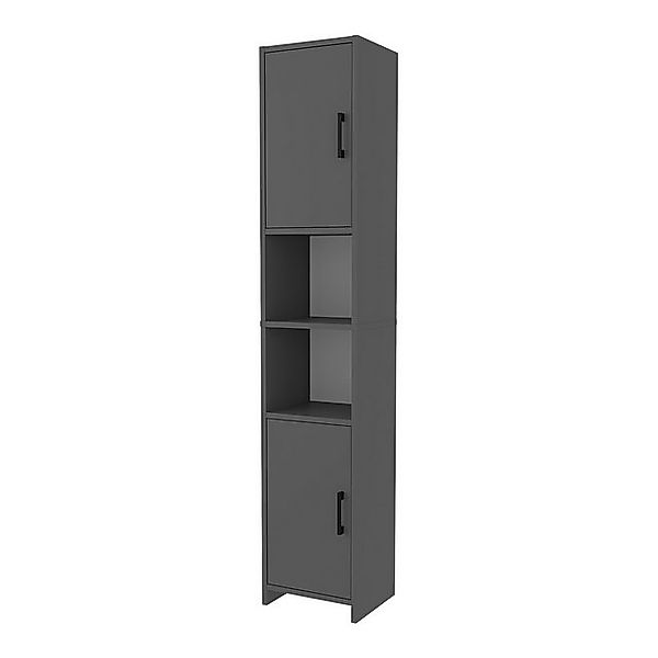 en.casa Hochschrank »Rautrina« mit 2 Türen und 6 Fächern 180 x 35 x 30 cm A günstig online kaufen