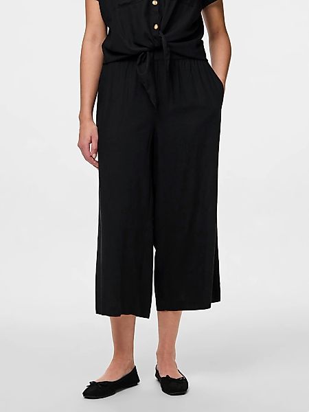 pieces Schlupfhose "PCPIA HW WIDE CULOTTE WVN NOOS", Sommerhose, mit Leinen günstig online kaufen