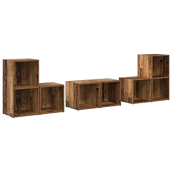 vidaXL TV-Schrank Set 6-Tlg Altholz Holzwerkstoff 3393162 günstig online kaufen